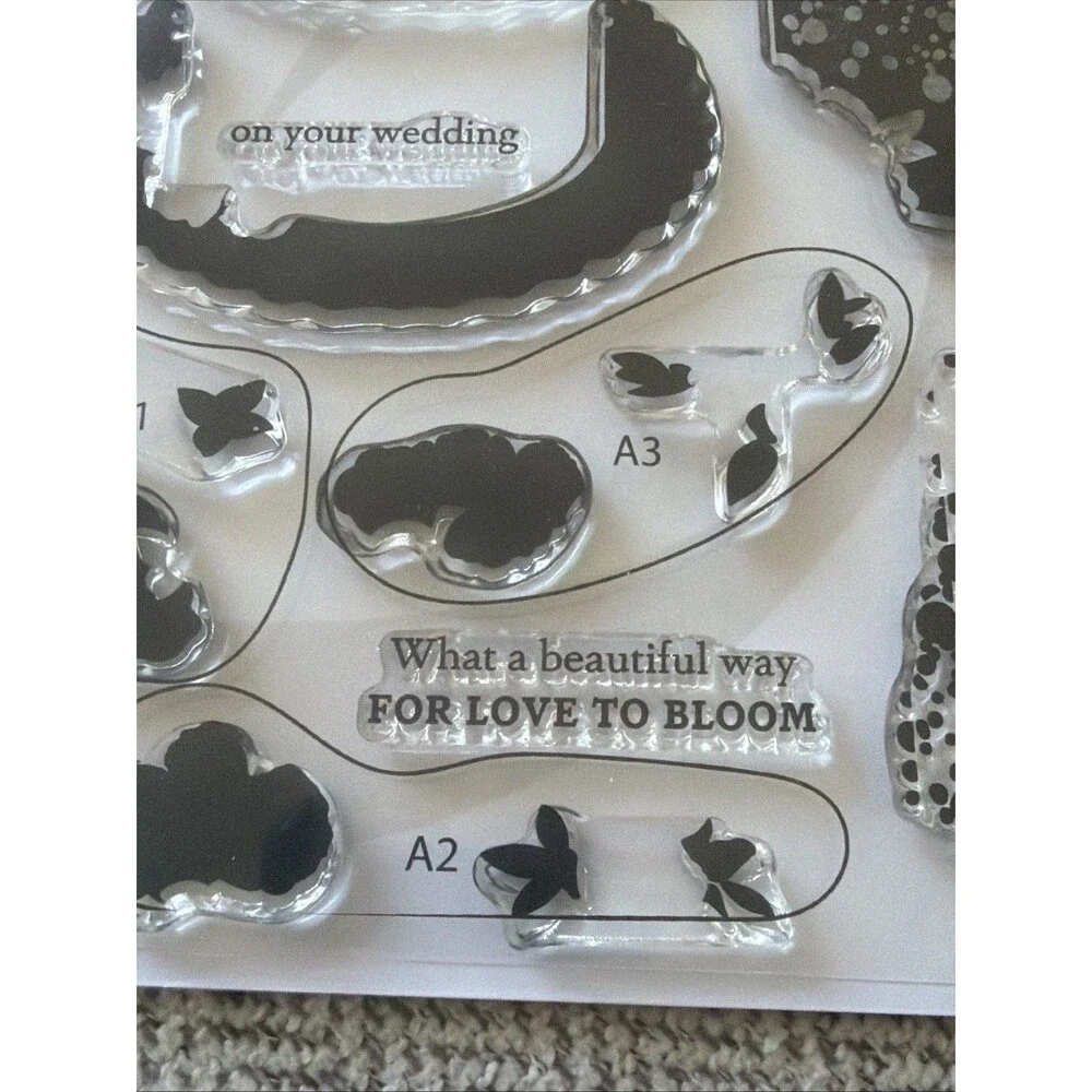 Altenew wedding promises stamp set layering photopolymer Love marriage congrats